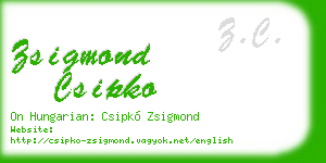 zsigmond csipko business card