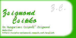 zsigmond csipko business card